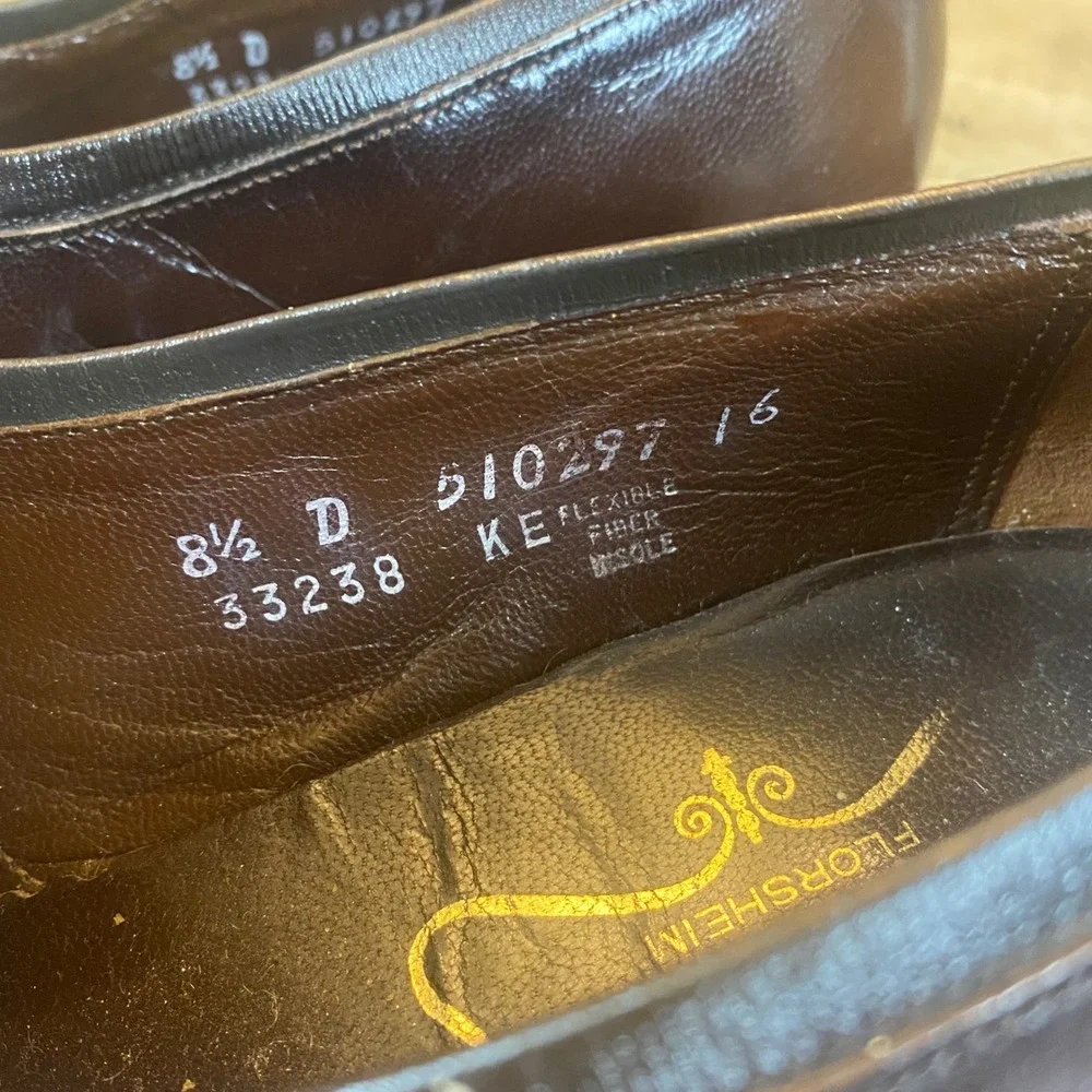 Florsheim Designer Collection Mens 8.5 D Brown‎ Leather Loafer Dress Shoes